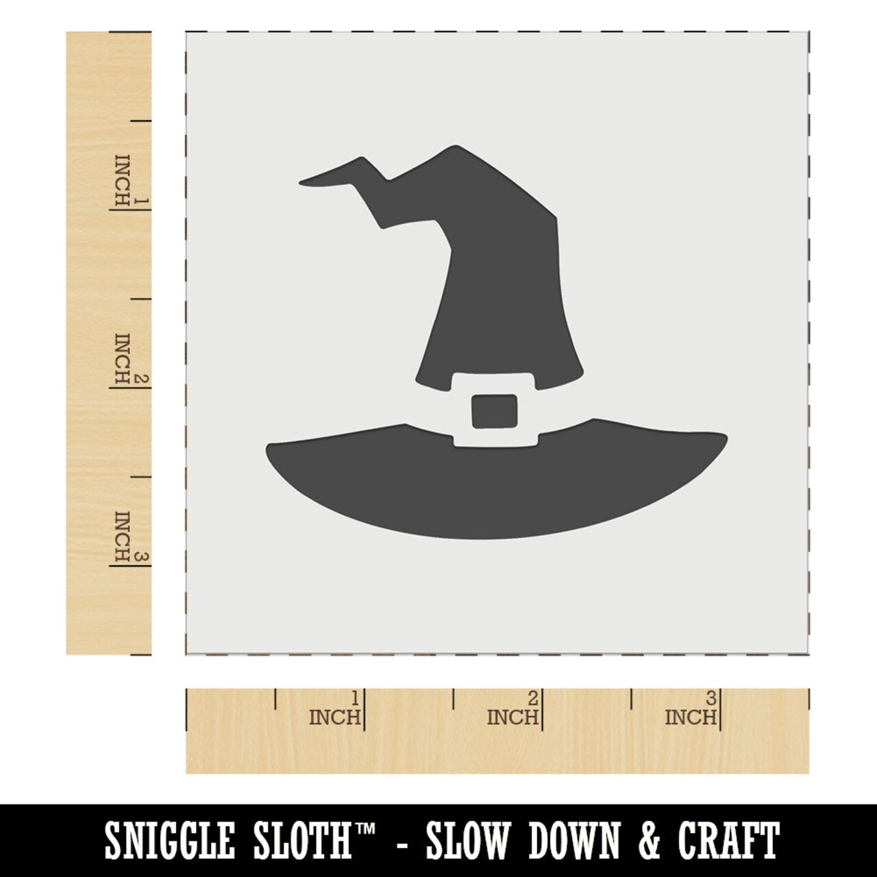 Stylized Witch Hat Halloween Wall Cookie DIY Craft Reusable Stencil